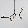 Modern 10 Light Industrial Sputnik Chandelier Glass Globe Pendant Lighting for Living Dining Room
