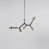 Modern 10 Light Industrial Sputnik Chandelier Glass Globe Pendant Lighting for Living Dining Room