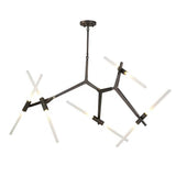 Modern 10 Light Industrial Sputnik Chandelier Glass Globe Pendant Lighting for Living Dining Room