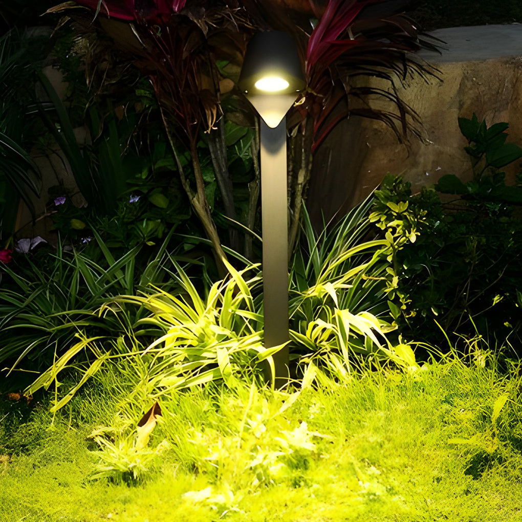 Modern 10W Black LED Outdoor Garden Pathway Light Waterproof Aluminum Landscape Lamp