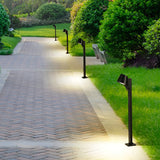 Modern 10W Black LED Outdoor Garden Pathway Light Waterproof Aluminum Landscape Lamp