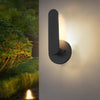 Modern 12 Inch Matte Black Aluminum Armed LED Outdoor Wall Sconce for Exterior Lighting