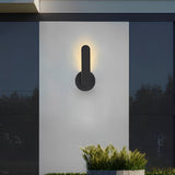 Modern 12 Inch Matte Black Aluminum Armed LED Outdoor Wall Sconce for Exterior Lighting