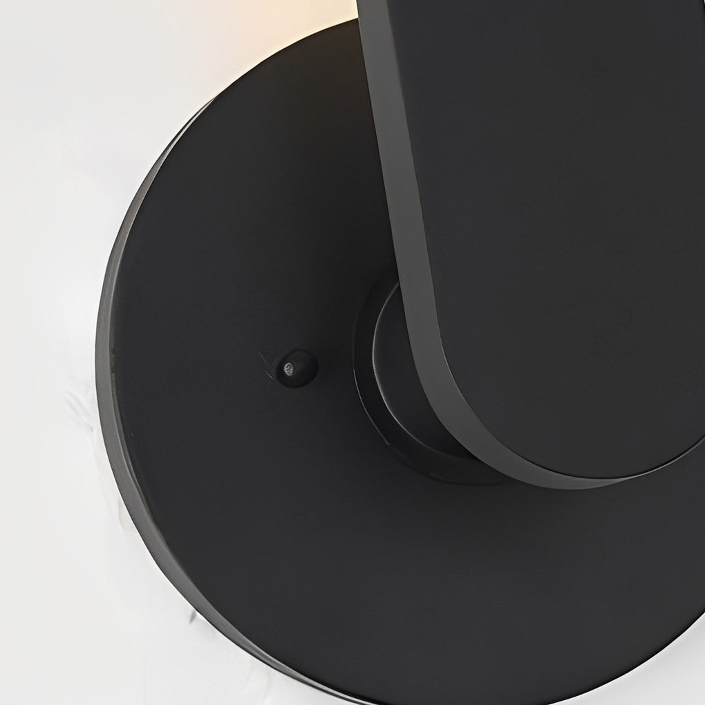 Modern 12 Inch Matte Black Aluminum Armed LED Outdoor Wall Sconce for Exterior Lighting