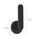 Modern 12 Inch Matte Black Aluminum Armed LED Outdoor Wall Sconce for Exterior Lighting