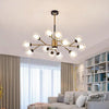 Modern 12 Light Glass Globe Sputnik Chandelier Mid Century Pendant Lighting for Living Room