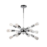 Modern 12 Light Sputnik Chandelier for Dining Room and Kitchen Mid Century Semi Flush Mount Ceiling Light