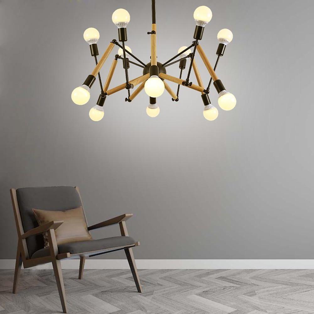 Modern 12 Light Sputnik Chandelier Nordic LED Pendant Lamp for Living Room Decor