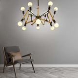 Modern 12 Light Sputnik Chandelier Nordic LED Pendant Lamp for Living Room Decor