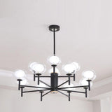 Modern 12 Light Sputnik Chandelier Nordic Metal and Glass Globe Pendant Light