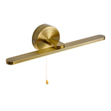 Modern 15.7 Inch LED Linear Bathroom Vanity Light with Pull Cord Switch in Black or Bronze