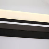 Modern 15.74 Inch Black Linear LED Vanity Light with Mesh Filter for Bathroom Mirror