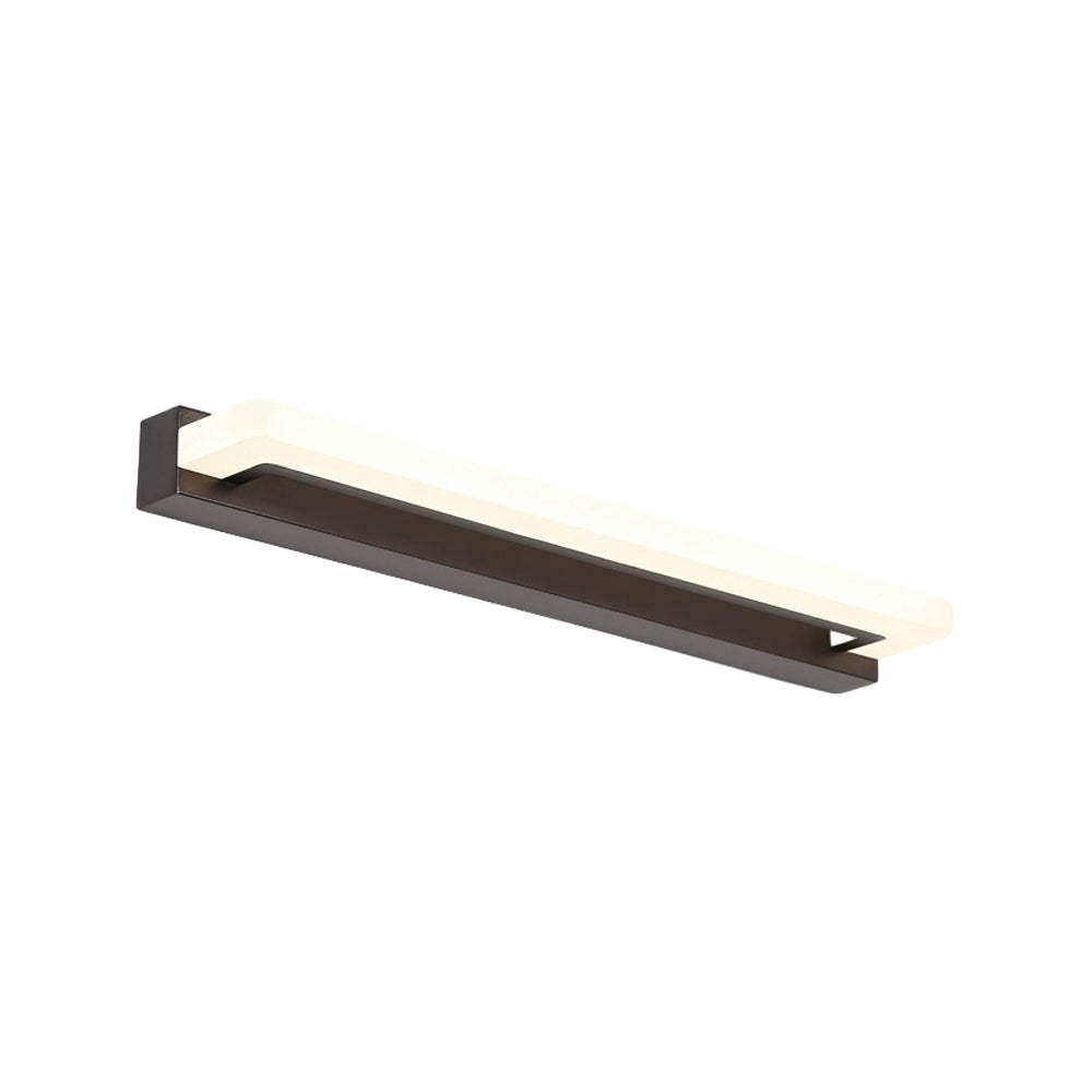 Modern 15.74 Inch Black Linear LED Vanity Light with Mesh Filter for Bathroom Mirror
