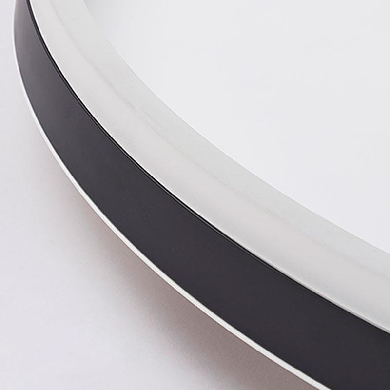 Modern 16 Inch Dimmable Round Ceiling Flush Mount Light with Dual Adjustable Track Spotlights and PMMA Lampshade