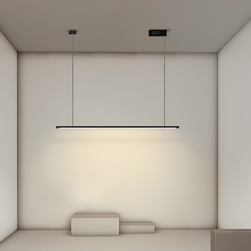 Modern 16 Inch Geometric LED Pendant Light Black Adjustable Hanging Lamp for Dining Room and Office