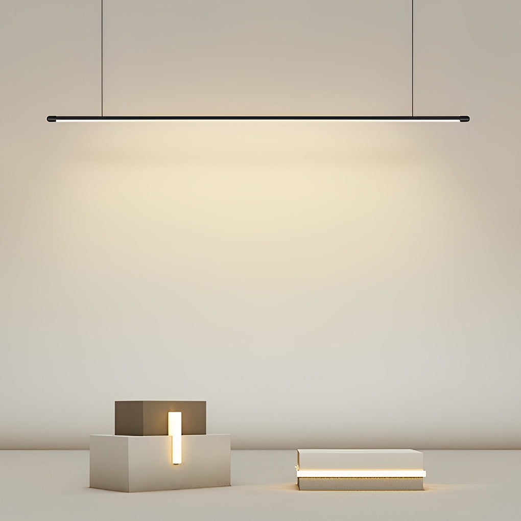Modern 16 Inch Geometric LED Pendant Light Black Adjustable Hanging Lamp for Dining Room and Office