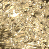 Modern 16 Inch Mini Globe Dandelion Chandelier 8 Light Electroplated Metal LED Pendant Lamp