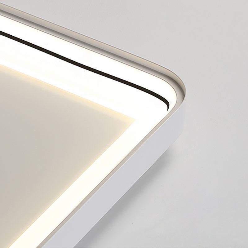 Modern 16 Inch Square Flush Mount Ceiling Light Dimmable LED with Dual Rotatable Spotlights