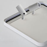 Modern 16 Inch Square Flush Mount Ceiling Light Dimmable LED with Dual Rotatable Spotlights