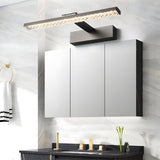 Modern 160 Degree Rotating LED Bathroom Vanity Light with Crystal Effect Acrylic Shade and Color Dimming