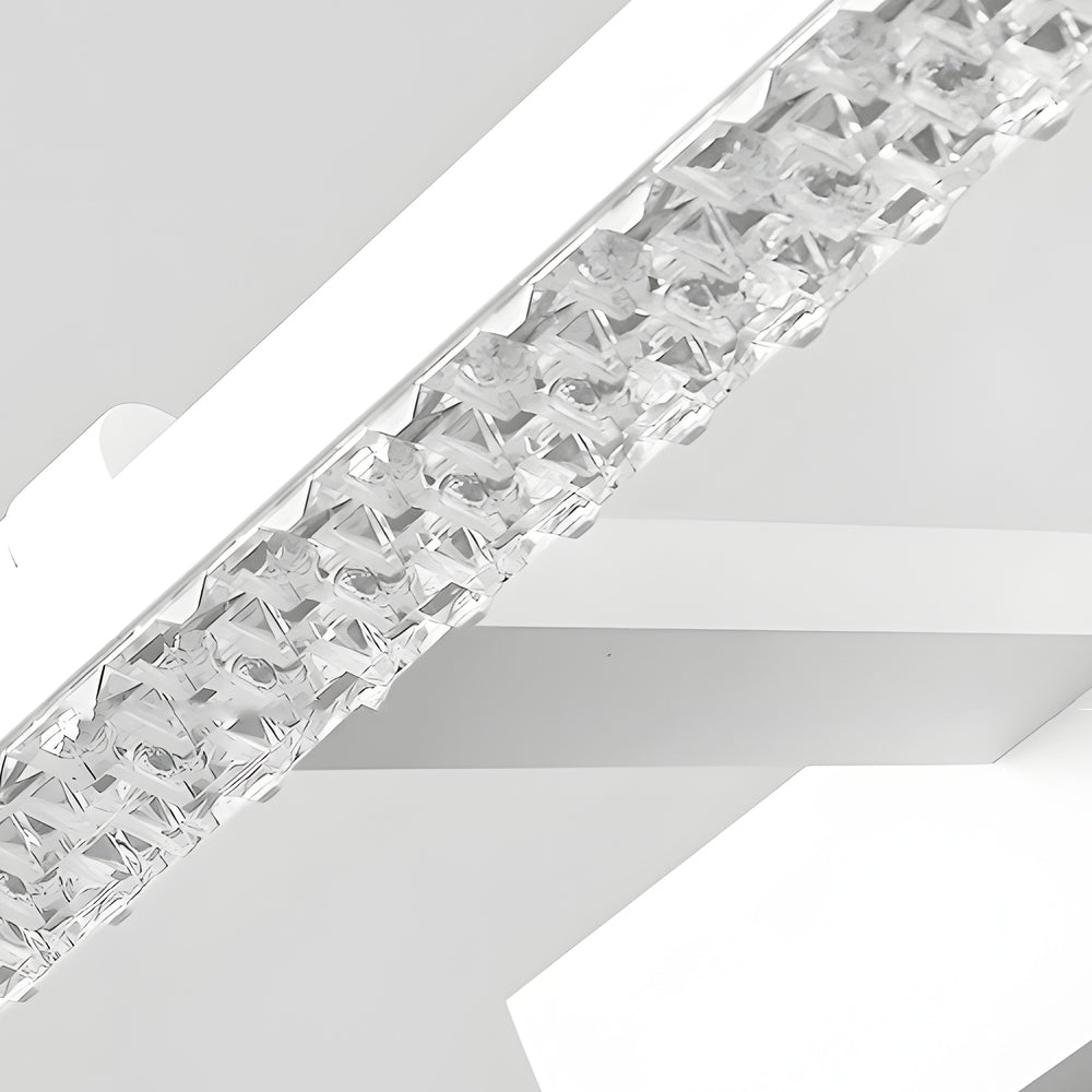 Modern 160 Degree Rotating LED Bathroom Vanity Light with Crystal Effect Acrylic Shade and Color Dimming