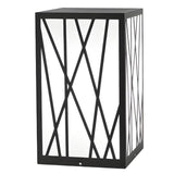 Modern 20W LED Solar Post Lights Square Waterproof Outdoor Pathway Lighting for Garden and Yard