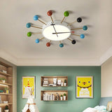 Modern 24 Inch Colorful Ball Geometric LED Flush Mount Ceiling Light Fixture