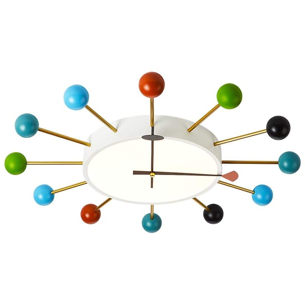 Modern 24 Inch Colorful Ball Geometric LED Flush Mount Ceiling Light Fixture