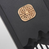 Modern 24 Inch LED Outdoor Pathway Light Waterproof Mountain Design Garden Bollard Lamp in Black