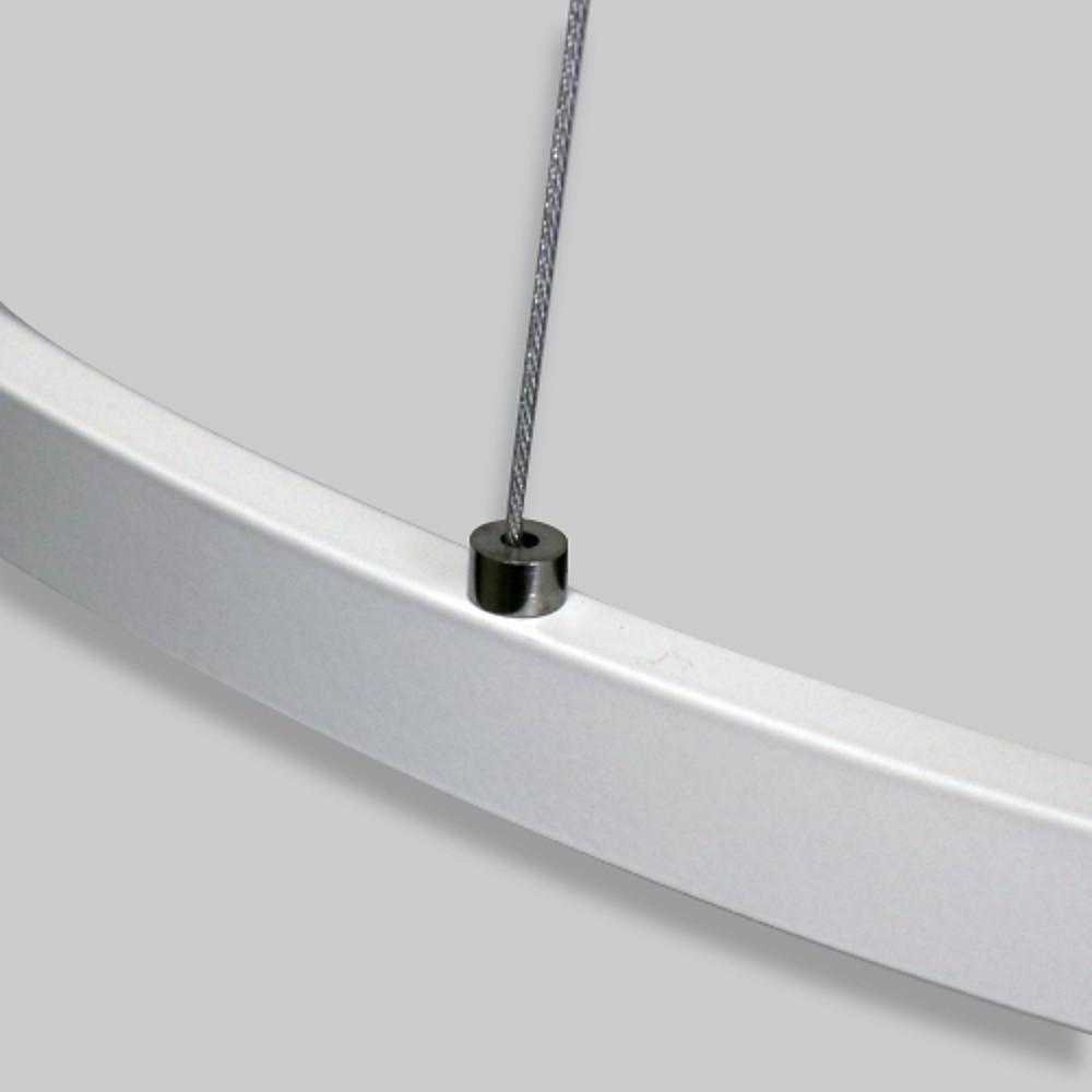 Modern 24 Inch LED Ring Pendant Light with Acrylic Opal Shade for Living Room