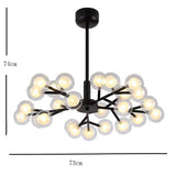 Modern 25 Light Sputnik Glass Globe Cluster LED Chandelier Pendant Light for Dining Room