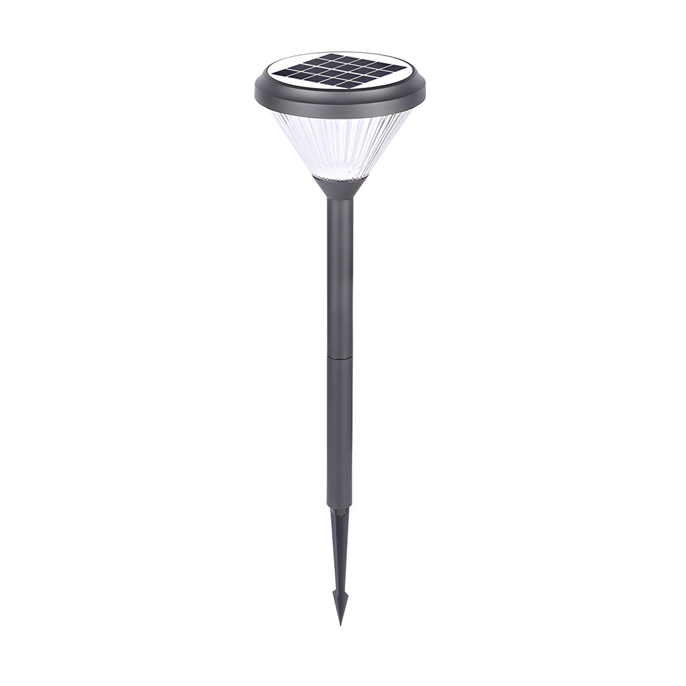 Modern 27.6 Inch Black Aluminum Solar Pathway Light Waterproof Outdoor Garden Path Landscape Lighting