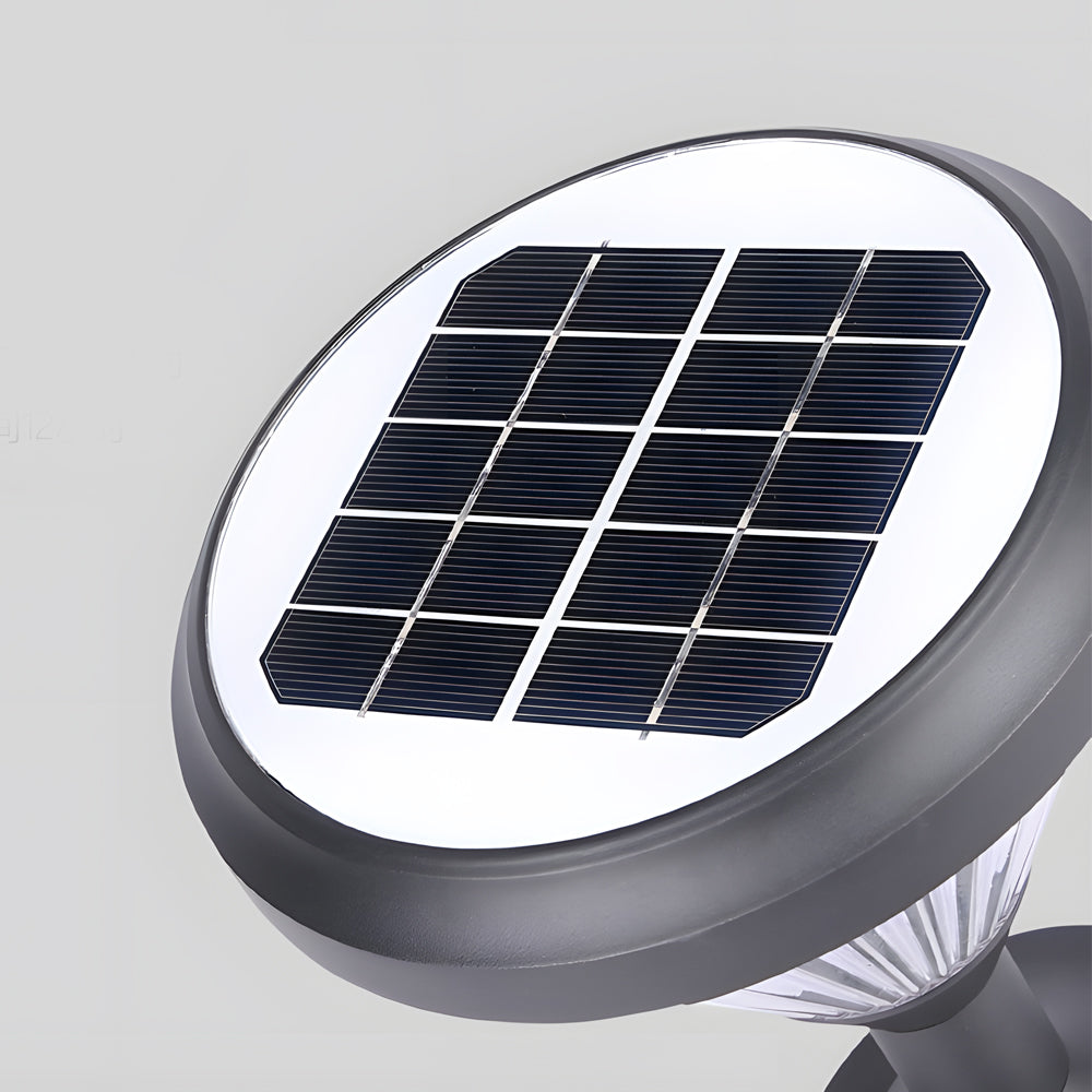 Modern 27.6 Inch Black Solar LED Pathway Light for Outdoor Landscape Gardens