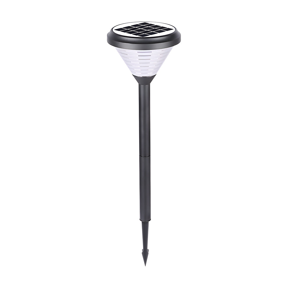 Modern 27.6 Inch Black Solar LED Pathway Light for Outdoor Landscape Gardens
