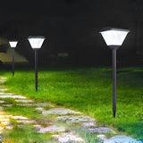 Modern 27.6 Inch Solar Powered Outdoor Landscape Pathway Light in Black for Garden Walkways