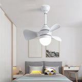 Nordic LED Ceiling Fan Light with Dimmable Remote Control 22 Inch Modern Flush Mount Fixture