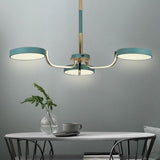 Modern 3 Light Circular LED Chandelier for Kitchen Island and Contemporary Dining Room