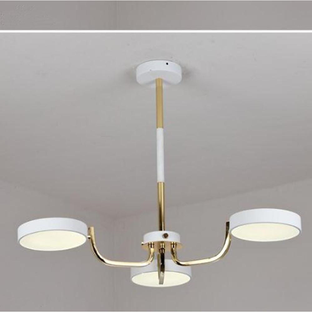 Modern 3 Light Circular LED Chandelier for Kitchen Island and Contemporary Dining Room