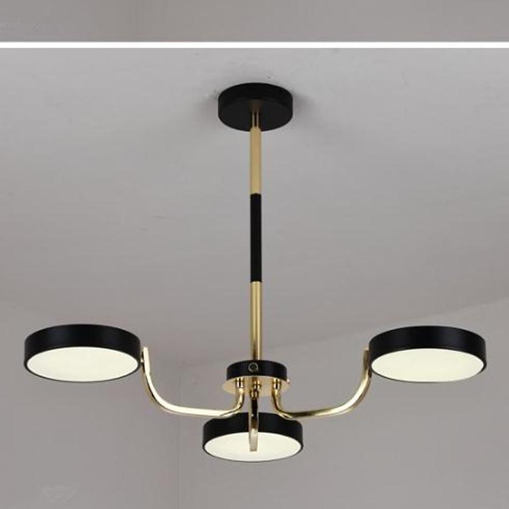 Modern 3 Light Circular LED Chandelier for Kitchen Island and Contemporary Dining Room