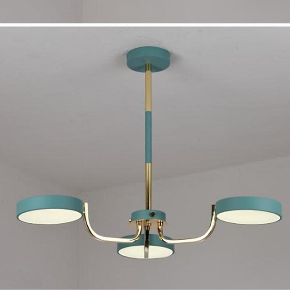 Modern 3 Light Circular LED Chandelier for Kitchen Island and Contemporary Dining Room