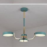 Modern 3 Light Circular LED Chandelier for Kitchen Island and Contemporary Dining Room