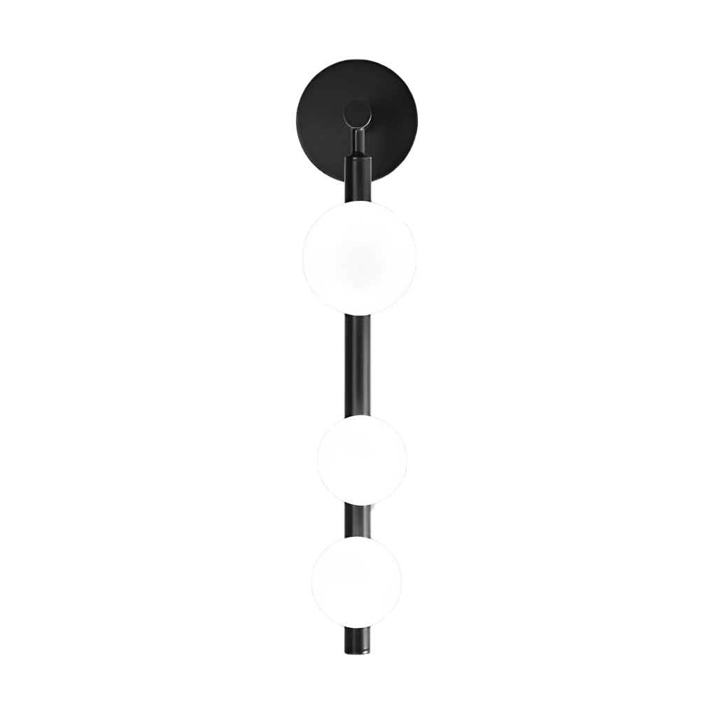 Modern 3 Light Glass Globe Wall Sconce Mid Century G9 Metal Vanity Light Fixture