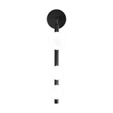 Modern 3 Light Glass Globe Wall Sconce Mid Century G9 Metal Vanity Light Fixture