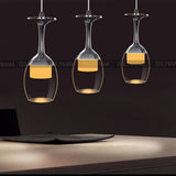 Modern 3 Light LED Kitchen Island Chandelier Electroplated Aluminum Pendant Lighting Fixture