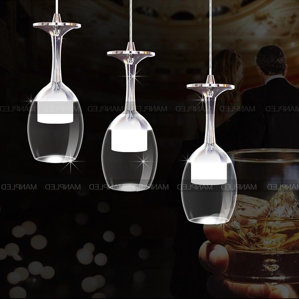Modern 3 Light LED Kitchen Island Chandelier Electroplated Aluminum Pendant Lighting Fixture