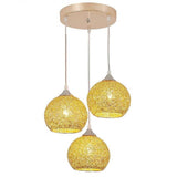 Modern 3 Light Metal Cluster Bar Pendant Light with Adjustable LED Hanging Fixture for Dining Room