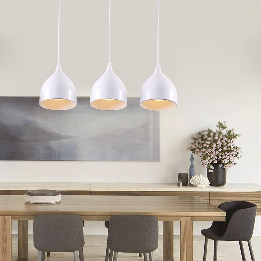 Modern 3 Light Metal Pendant Lighting Industrial Kitchen Island Hanging Lamp Fixture