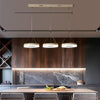 Modern 3 Ring Dimmable LED Chandelier Adjustable Circle Pendant Light for Dining Room