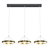 Modern 3 Ring Dimmable LED Chandelier Circular Pendant Light for Dining and Living Room