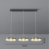 Modern 3 Ring Dimmable LED Chandelier Circular Pendant Light for Dining and Living Room